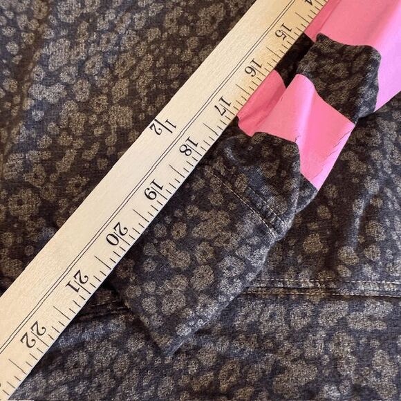 NEW! Sundry Teddy Striped Floral Hoodie Brown w/Pink Arm Stripes Size Small (1) - Picture 11 of 13